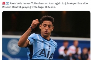 罗马诺：热刺21岁前锋贝利斯将租借加盟罗萨里奥中央